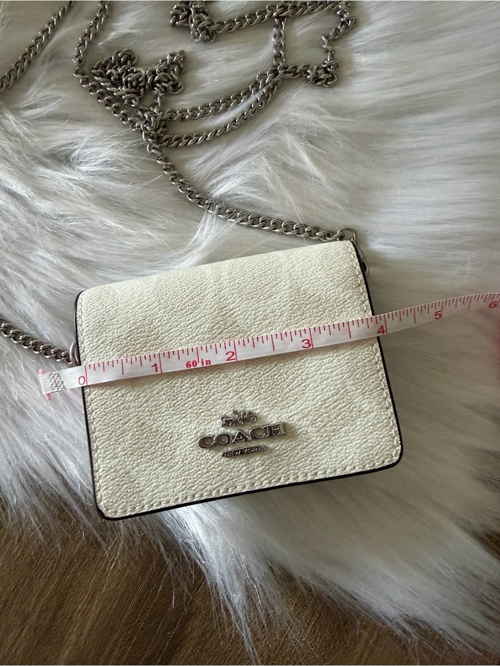 Coach Mini Boxed Card Wallet W/ Chain - Picture 7 of 8